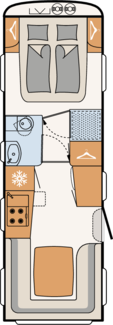 queensbed caravan