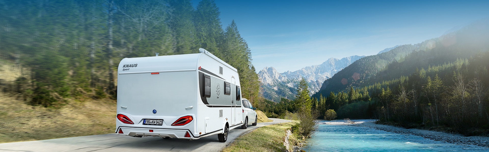 Knaus caravan sport banner
