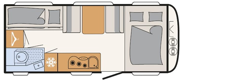 Dethleffs Aero 490 QSK indeling