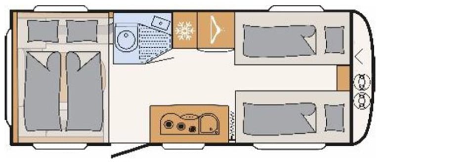 Dethleffs Aero UP 530 ER plattegrond